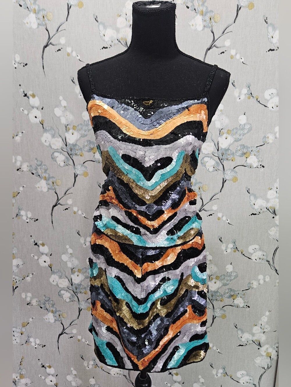 Rare Vintage 90s CACHE Sequin 2-Piece Corset And Skirt Set - M